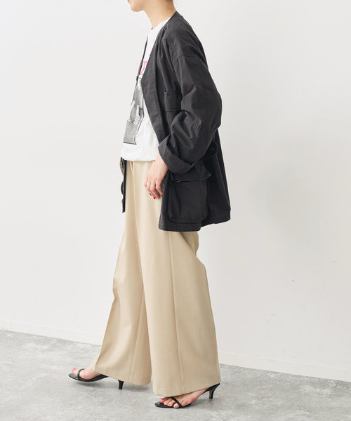 Spick & Span(スピックアンドスパン)の「《WEB限定》ROTHCO / ロスコ ミリタリーノーカラージャケット(ミリタリージャケット・レディース・カーキ/ブラック・MEDIUM)」の22枚目の写真