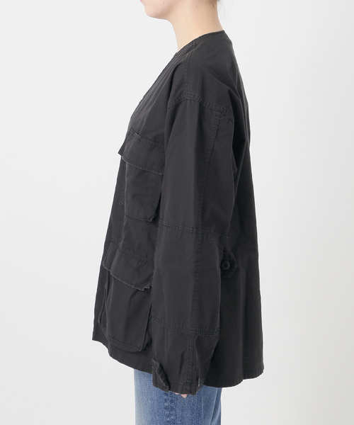 Spick & Span(スピックアンドスパン)の「《WEB限定》ROTHCO / ロスコ ミリタリーノーカラージャケット(ミリタリージャケット・レディース・カーキ/ブラック・MEDIUM)」の7枚目の写真