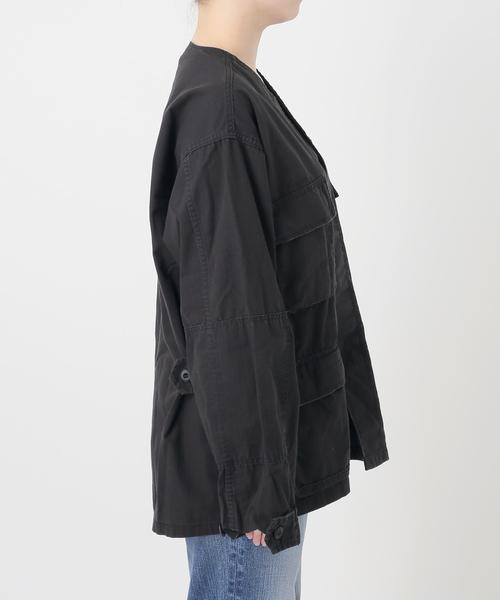 Spick & Span(スピックアンドスパン)の「《WEB限定》ROTHCO / ロスコ ミリタリーノーカラージャケット(ミリタリージャケット・レディース・カーキ/ブラック・MEDIUM)」の9枚目の写真