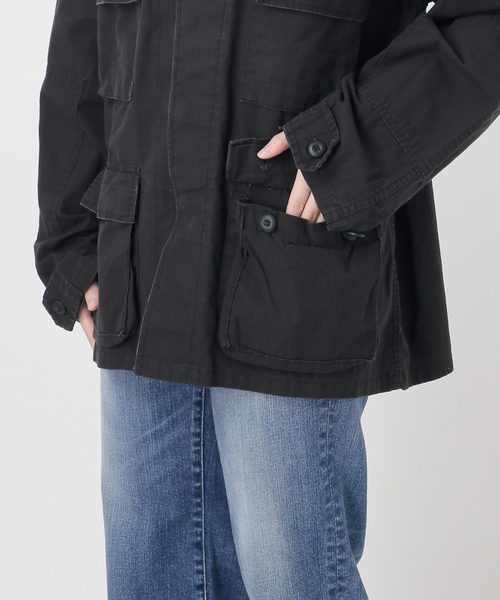 Spick & Span(スピックアンドスパン)の「《WEB限定》ROTHCO / ロスコ ミリタリーノーカラージャケット(ミリタリージャケット・レディース・カーキ/ブラック・MEDIUM)」の11枚目の写真