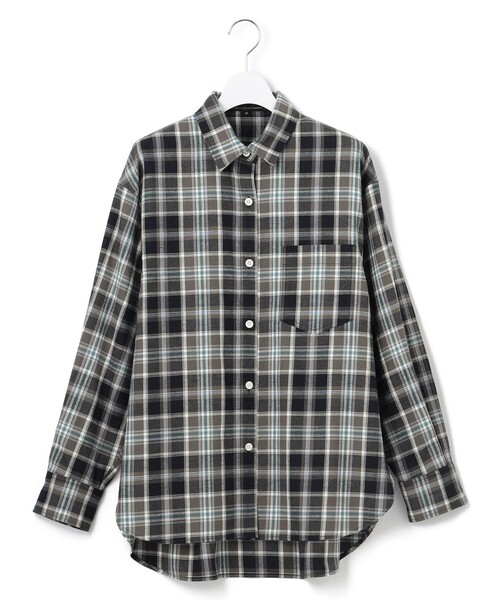 23区 S(ニジュウサンクチイサイサイズ)の「チェックネル シャツ(シャツ/ブラウス・レディース・ダークブラウン系3/ネイビー系3/ブラック系3・32)」の11枚目の写真