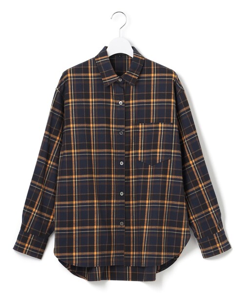 23区 S(ニジュウサンクチイサイサイズ)の「チェックネル シャツ(シャツ/ブラウス・レディース・ダークブラウン系3/ネイビー系3/ブラック系3・32)」の10枚目の写真
