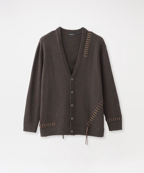 LOVELESS（ラブレス）の「【UNISEX】ポイントスレッドニットカーディガン（カーディガン/ボレロ・メンズ・グレー系その他/ブラウン系その他/ブラック・L/M）」の3枚目の写真