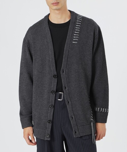 LOVELESS（ラブレス）の「【UNISEX】ポイントスレッドニットカーディガン（カーディガン/ボレロ・メンズ・グレー系その他/ブラウン系その他/ブラック・L/M）」の4枚目の写真