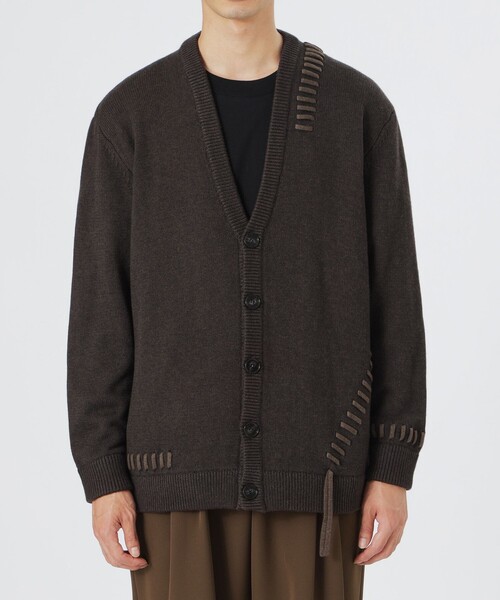 LOVELESS（ラブレス）の「【UNISEX】ポイントスレッドニットカーディガン（カーディガン/ボレロ・メンズ・グレー系その他/ブラウン系その他/ブラック・L/M）」の7枚目の写真
