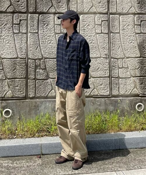KANEITEI(カネイテイ)の「WRINKLE PLAID SHIRT (NAVY)(シャツ/ブラウス・レディース・ネイビー・MEDIUM/LARGE/X-LARGE)」の10枚目の写真