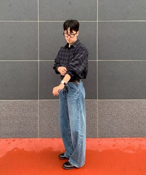 KANEITEI(カネイテイ)の「WRINKLE PLAID SHIRT (NAVY)(シャツ/ブラウス・レディース・ネイビー・MEDIUM/LARGE/X-LARGE)」の13枚目の写真