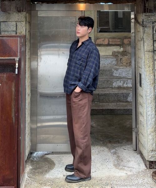 KANEITEI(カネイテイ)の「WRINKLE PLAID SHIRT (NAVY)(シャツ/ブラウス・レディース・ネイビー・MEDIUM/LARGE/X-LARGE)」の14枚目の写真