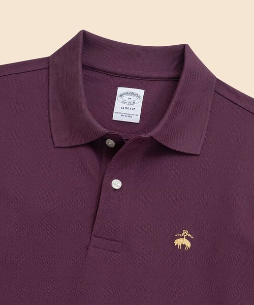 BROOKS BROTHERS(ブルックスブラザーズ)の「GF スーピマコットン ストレッチピケ ロングスリーブポロシャツ(ポロシャツ・メンズ・ブルー/バーガンディー・LARGE/SMALL/MEDIUM/X-LARGE)」の8枚目の写真
