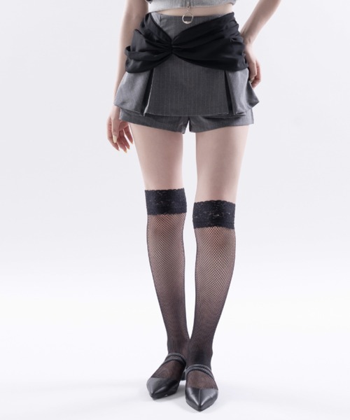 Melviianne(メルヴィアンヌ)の「Drape wrap skirt(スカート・レディース・Black/DK.Gray・SMALL/MEDIUM)」の12枚目の写真
