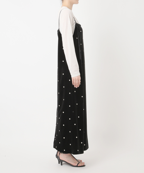 B.C STOCK(ベーセーストック)の「【WEB限定】手洗い可 / ベロアフラワー刺繍ワンピース(ワンピース・レディース・ブラウン/ブラック・FREE)」の13枚目の写真
