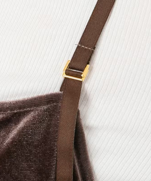 B.C STOCK(ベーセーストック)の「【WEB限定】手洗い可 / ベロアフラワー刺繍ワンピース(ワンピース・レディース・ブラウン/ブラック・FREE)」の21枚目の写真