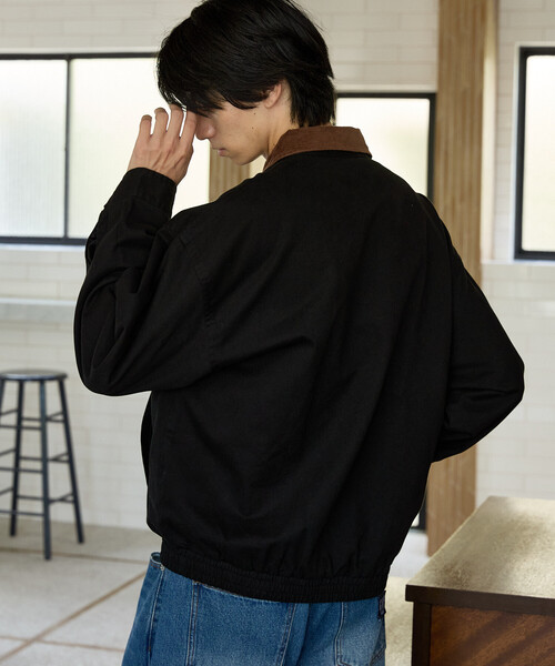 FREAK'S STORE(フリークスストア)の「U.S. POLO ASSN. × PUBLUX/ユーエスポロアッスン 別注 襟 コーデュロイ スイングトップ 限定展開(ブルゾン・メンズ・ネイビー/チャコールグレー/ブラック/ベージュ・SMALL/MEDIUM/LARGE)」の6枚目の写真