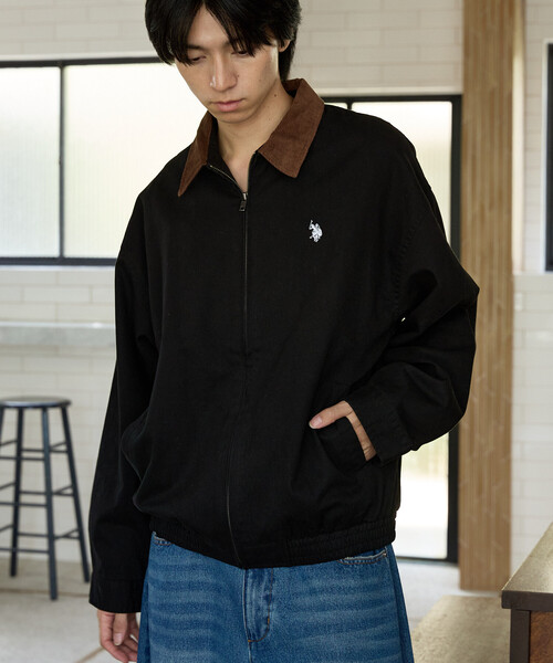 FREAK'S STORE(フリークスストア)の「U.S. POLO ASSN. × PUBLUX/ユーエスポロアッスン 別注 襟 コーデュロイ スイングトップ 限定展開(ブルゾン・メンズ・ネイビー/チャコールグレー/ブラック/ベージュ・SMALL/MEDIUM/LARGE)」の7枚目の写真
