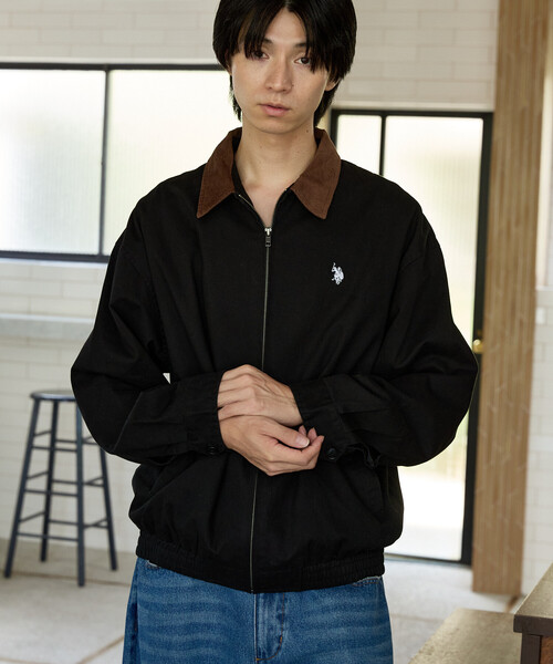 FREAK'S STORE(フリークスストア)の「U.S. POLO ASSN. × PUBLUX/ユーエスポロアッスン 別注 襟 コーデュロイ スイングトップ 限定展開(ブルゾン・メンズ・ネイビー/チャコールグレー/ブラック/ベージュ・SMALL/MEDIUM/LARGE)」の11枚目の写真