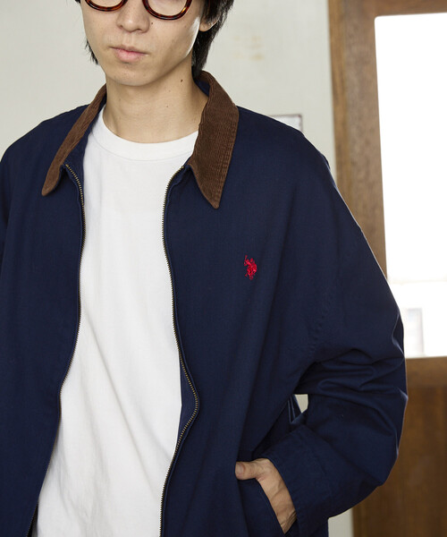 FREAK'S STORE(フリークスストア)の「U.S. POLO ASSN. × PUBLUX/ユーエスポロアッスン 別注 襟 コーデュロイ スイングトップ 限定展開(ブルゾン・メンズ・ネイビー/チャコールグレー/ブラック/ベージュ・SMALL/MEDIUM/LARGE)」の13枚目の写真