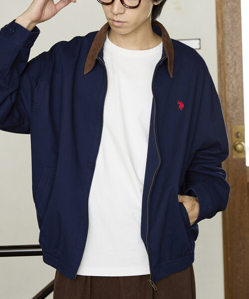 FREAK'S STORE(フリークスストア)の「U.S. POLO ASSN. × PUBLUX/ユーエスポロアッスン 別注 襟 コーデュロイ スイングトップ 限定展開(ブルゾン・メンズ・ネイビー/チャコールグレー/ブラック/ベージュ・SMALL/MEDIUM/LARGE)」の19枚目の写真