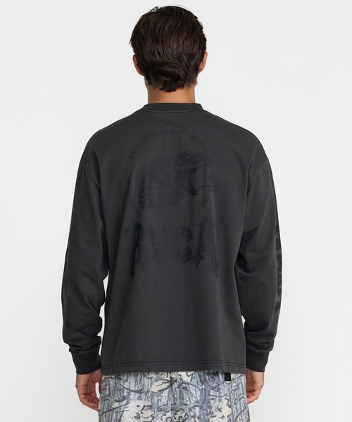RVCA(ルーカ)の「RVCA メンズ TAPOUT HEAVYWEIGHT LS TEE ロンT 【2026年秋冬モデル】/ルーカバックプリント長袖ロンT(Tシャツ/カットソー・メンズ・ブラック/キャメル・SMALL/MEDIUM/LARGE/X-LARGE)」の9枚目の写真