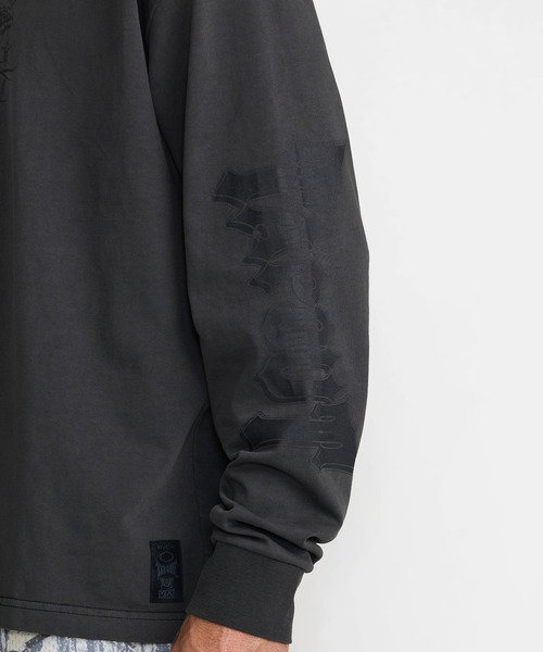 RVCA(ルーカ)の「RVCA メンズ TAPOUT HEAVYWEIGHT LS TEE ロンT 【2026年秋冬モデル】/ルーカバックプリント長袖ロンT(Tシャツ/カットソー・メンズ・ブラック/キャメル・SMALL/MEDIUM/LARGE/X-LARGE)」の12枚目の写真