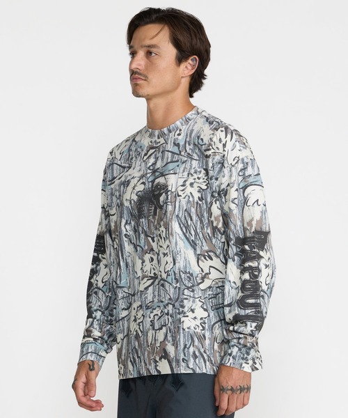 RVCA(ルーカ)の「RVCA メンズ TAPOUT HEAVYWEIGHT LS TEE ロンT 【2026年秋冬モデル】/ルーカバックプリント長袖ロンT(Tシャツ/カットソー・メンズ・ブラック/キャメル・SMALL/MEDIUM/LARGE/X-LARGE)」の3枚目の写真