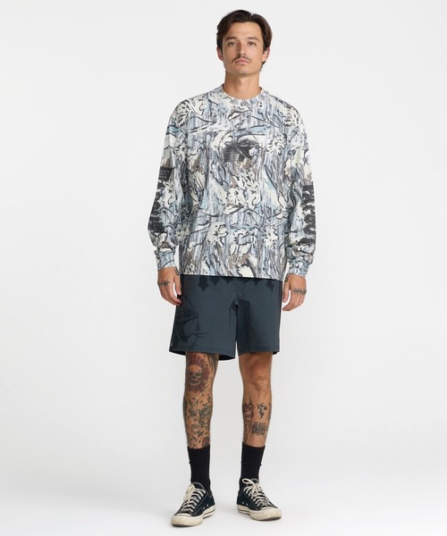RVCA(ルーカ)の「RVCA メンズ TAPOUT HEAVYWEIGHT LS TEE ロンT 【2026年秋冬モデル】/ルーカバックプリント長袖ロンT(Tシャツ/カットソー・メンズ・ブラック/キャメル・SMALL/MEDIUM/LARGE/X-LARGE)」の5枚目の写真