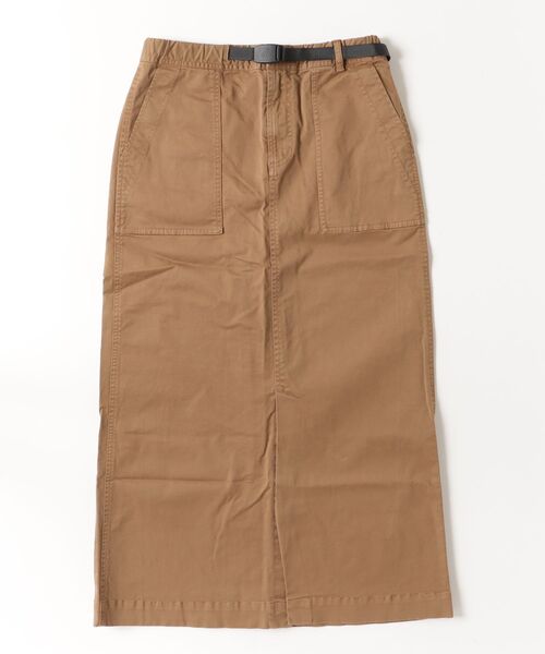 Gramicci（グラミチ）の「STRETCH TWILL LONG BAKER SKIRT（スカート・レディース・ブラック/ベージュ系その他/ブラウン系その他/チャコール/オリーブ/ダークネイビー・L/S/XL/M）」の3枚目の写真