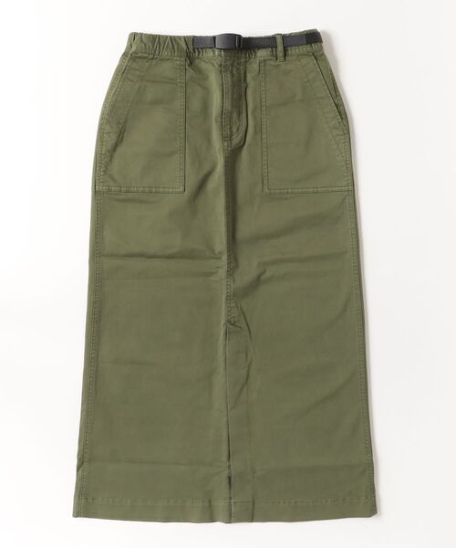 Gramicci（グラミチ）の「STRETCH TWILL LONG BAKER SKIRT（スカート・レディース・ブラック/ベージュ系その他/ブラウン系その他/チャコール/オリーブ/ダークネイビー・L/S/XL/M）」の5枚目の写真
