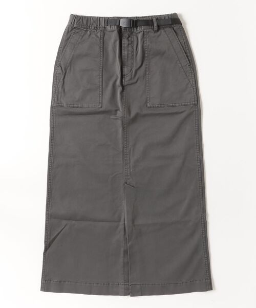 Gramicci（グラミチ）の「STRETCH TWILL LONG BAKER SKIRT（スカート・レディース・ブラック/ベージュ系その他/ブラウン系その他/チャコール/オリーブ/ダークネイビー・L/S/XL/M）」の2枚目の写真