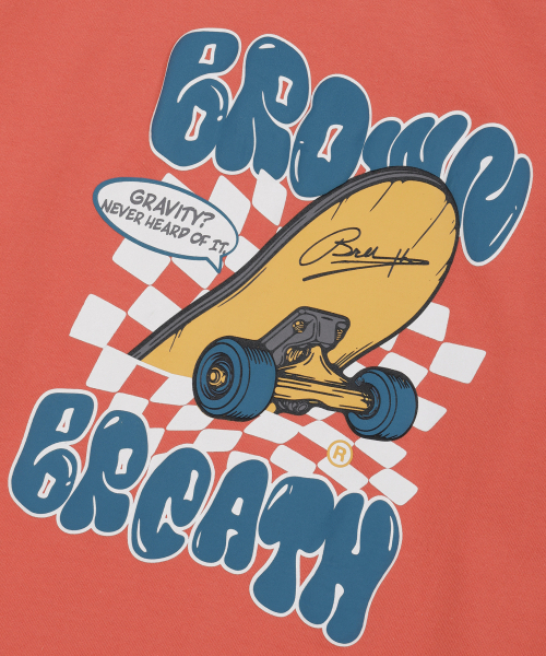 BROWNBREATH KIDS(ブラウンブレスキッズ)の「KIDS CHECKER BOARD LONG SLEEVE - RED ORANGE(Tシャツ/カットソー・レディース・その他・110/120/130/140/150)」の5枚目の写真