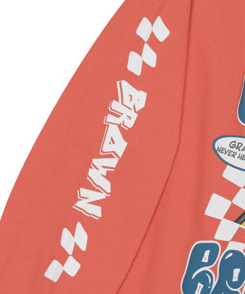 BROWNBREATH KIDS(ブラウンブレスキッズ)の「KIDS CHECKER BOARD LONG SLEEVE - RED ORANGE(Tシャツ/カットソー・レディース・その他・110/120/130/140/150)」の6枚目の写真