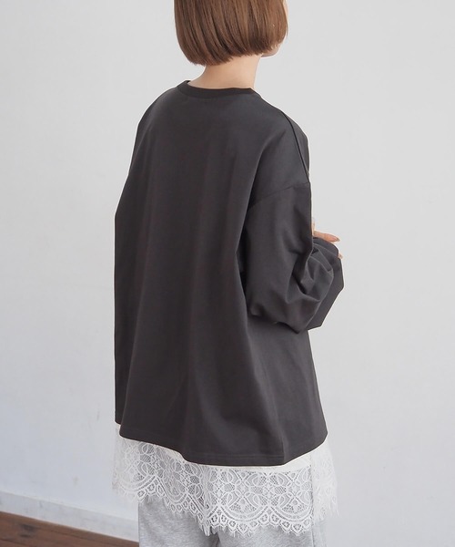 tiptop(ティップトップ)の「アソートロゴ刺繍ロンT(Tシャツ/カットソー・レディース・オフホワイト/ブラック系その他/ブラック/ホワイト系その他・FREE)」の22枚目の写真