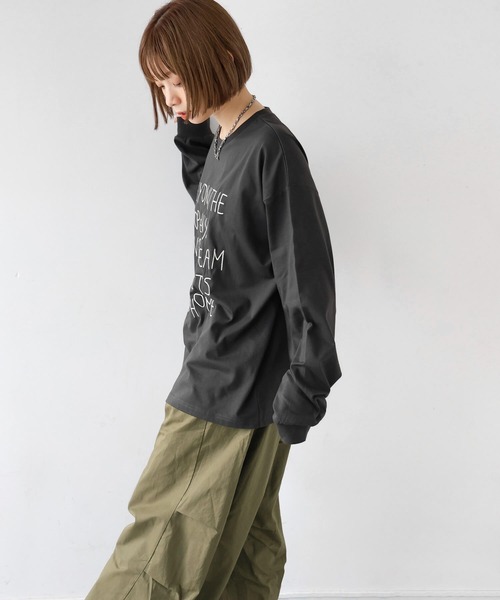tiptop(ティップトップ)の「アソートロゴ刺繍ロンT(Tシャツ/カットソー・レディース・オフホワイト/ブラック系その他/ブラック/ホワイト系その他・FREE)」の11枚目の写真