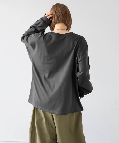 tiptop(ティップトップ)の「アソートロゴ刺繍ロンT(Tシャツ/カットソー・レディース・オフホワイト/ブラック系その他/ブラック/ホワイト系その他・FREE)」の13枚目の写真