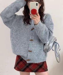 トグルボタンニットカーディガン