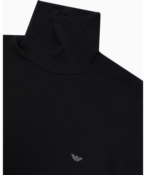 EMPORIO ARMANI(エンポリオアルマーニ)の「<オンライン限定>【エンポリオ アルマーニ】ウィメンズ タートルネックセーター テックウール混ジャージー(ニット/セーター・レディース・ブラック/アイボリー・SMALL/LARGE/X-SMALL/MEDIUM)」の5枚目の写真