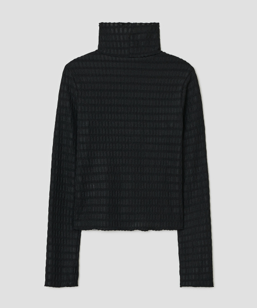 TYPESERVICE（タイプサービス）の「テクスチャードモックネックトップ [ブラック]（Tシャツ/カットソー・レディース・その他・FREE）」の3枚目の写真