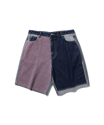 ANGLAN | Patchwork Denim Half Pants - Multi(その他パンツ)