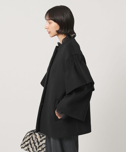 UNITED ARROWS（ユナイテッドアローズ）の「フリルスリーブ コート（その他アウター・レディース・ブラック/グレー・36/38）」の9枚目の写真