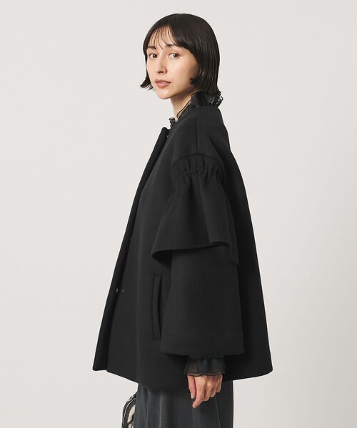 UNITED ARROWS（ユナイテッドアローズ）の「フリルスリーブ コート（その他アウター・レディース・ブラック/グレー・36/38）」の10枚目の写真