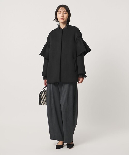 UNITED ARROWS（ユナイテッドアローズ）の「フリルスリーブ コート（その他アウター・レディース・ブラック/グレー・36/38）」の11枚目の写真