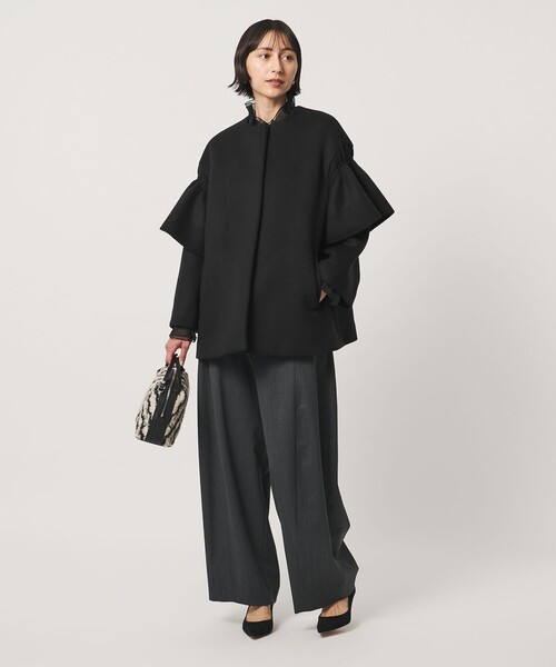 UNITED ARROWS（ユナイテッドアローズ）の「フリルスリーブ コート（その他アウター・レディース・ブラック/グレー・36/38）」の12枚目の写真