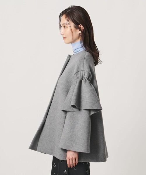 UNITED ARROWS（ユナイテッドアローズ）の「フリルスリーブ コート（その他アウター・レディース・ブラック/グレー・36/38）」の14枚目の写真