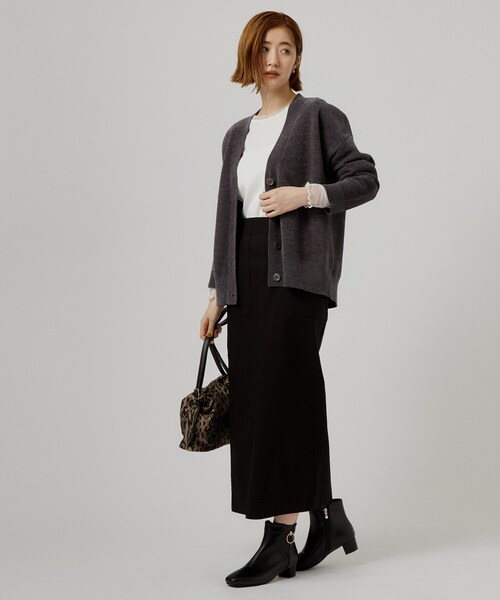 grove(グローブ)の「【重ね着にも◎】チュールドッキングテレコカットソー(Tシャツ/カットソー・レディース・オフホワイト/ブラック・02/03/04/05)」の5枚目の写真