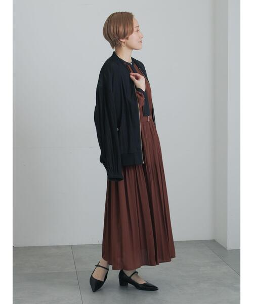 Te chichi(テチチ)の「ウエスト切替プリーツワンピース(ワンピース・レディース・ネイビー/ブラウン/ブラック・F)」の8枚目の写真