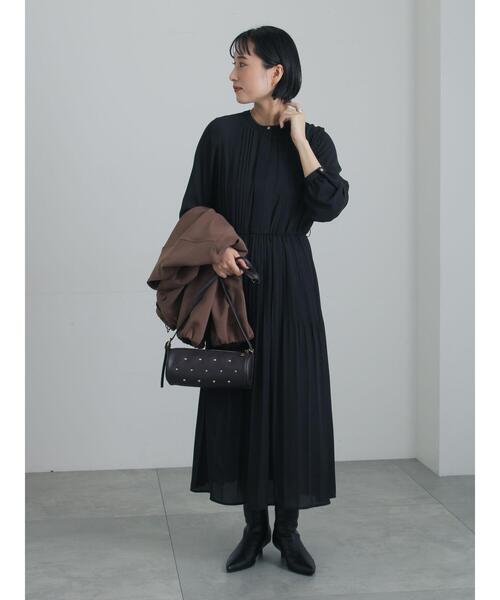 Te chichi(テチチ)の「ウエスト切替プリーツワンピース(ワンピース・レディース・ネイビー/ブラウン/ブラック・F)」の10枚目の写真