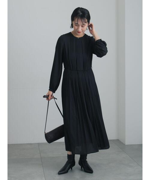 Te chichi(テチチ)の「ウエスト切替プリーツワンピース(ワンピース・レディース・ネイビー/ブラウン/ブラック・F)」の11枚目の写真