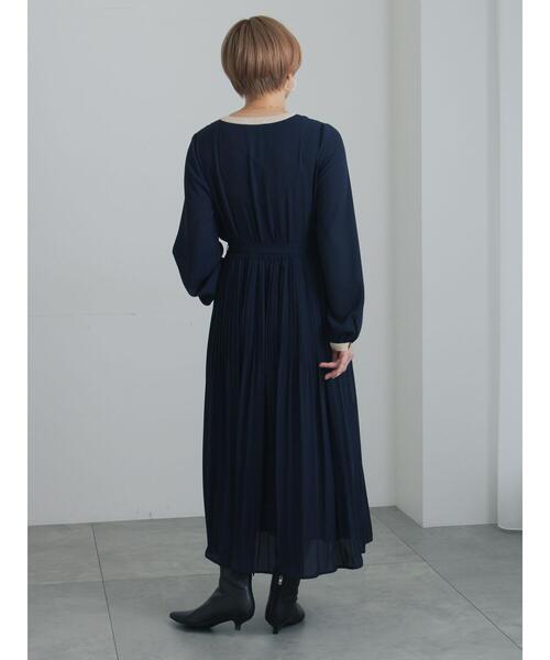 Te chichi(テチチ)の「ウエスト切替プリーツワンピース(ワンピース・レディース・ネイビー/ブラウン/ブラック・F)」の12枚目の写真