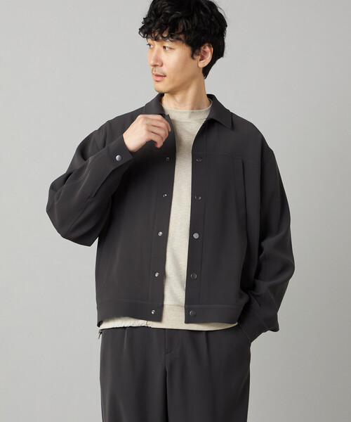COMME CA MEN(コムサメン)の「ダブルトリコチン ブルゾン(ブルゾン・メンズ・ブラック/チャコール・M/L)」の2枚目の写真