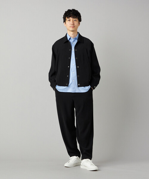 COMME CA MEN(コムサメン)の「ダブルトリコチン ブルゾン(ブルゾン・メンズ・ブラック/チャコール・M/L)」の3枚目の写真