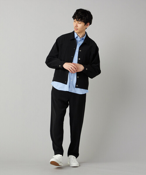 COMME CA MEN(コムサメン)の「ダブルトリコチン ブルゾン(ブルゾン・メンズ・ブラック/チャコール・M/L)」の4枚目の写真